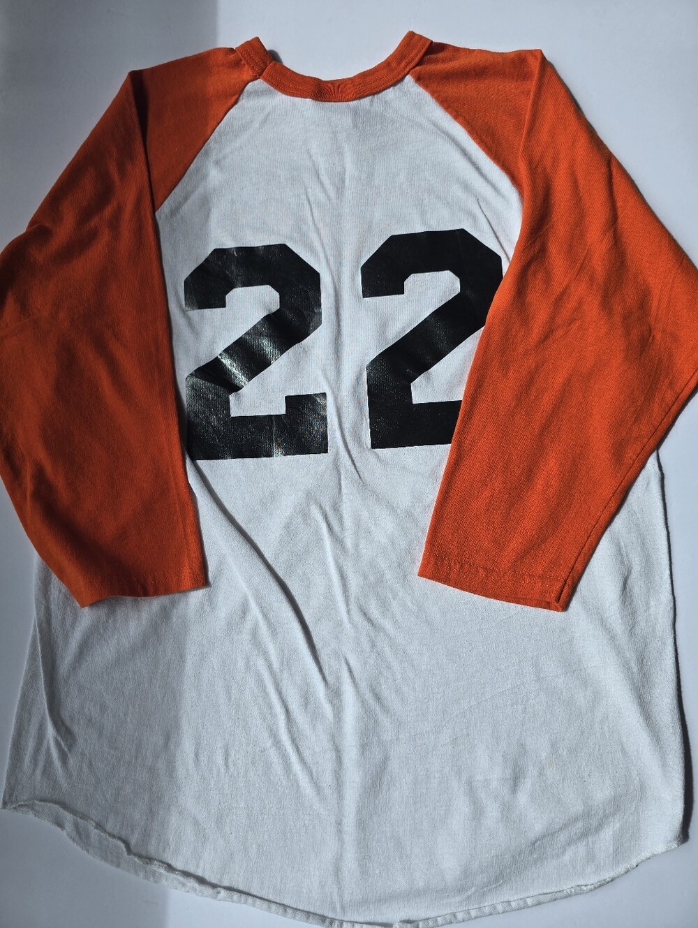 White & Orange Baseball Raglan Tee - Picture 4 of 4